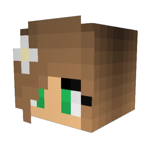 NortyPixie Minecraft avatar head, 3D render