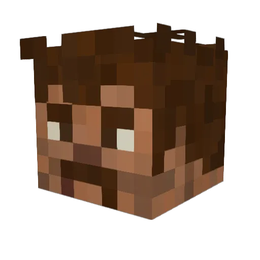 Norwne Minecraft avatar head, 3D render
