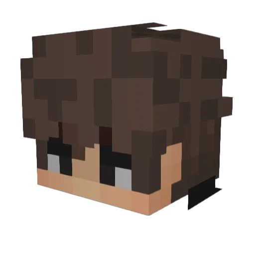 NorwvysBtw Minecraft avatar head, 3D render