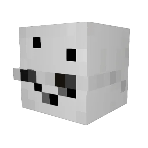 Nos_Man Minecraft avatar head, 3D render