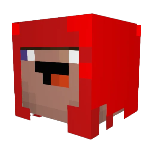 Nosajsom Minecraft avatar head, 3D render