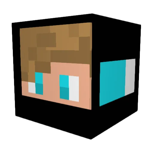 NosanowX Minecraft avatar head, 3D render