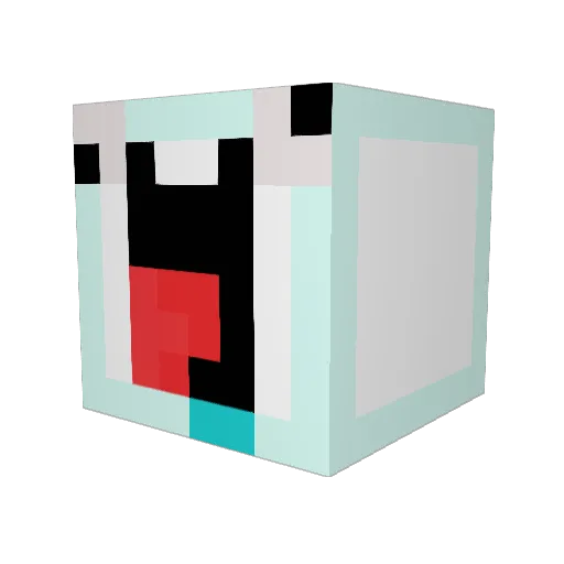 Noscrim Minecraft avatar head, 3D render