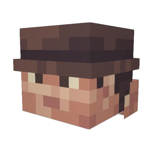 Nosdry Minecraft avatar head, 3D render