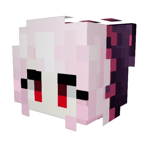 Nosferatu_1 Minecraft avatar head, 3D render