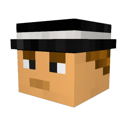 Nosferatux2 Minecraft avatar head, 3D render