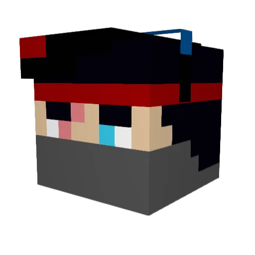 NoshWolf Minecraft avatar head, 3D render