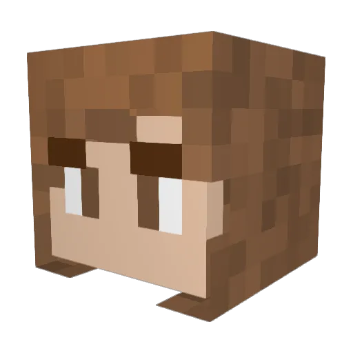 Noshferatu Minecraft avatar head, 3D render