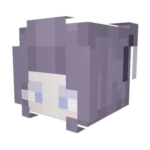 NoshiroNono Minecraft avatar head, 3D render