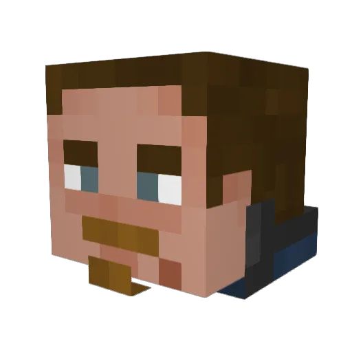 Noshosh Minecraft avatar head, 3D render