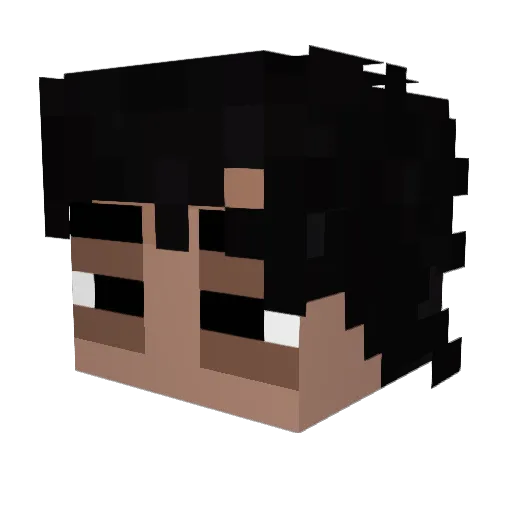 NoskillKo Minecraft avatar head, 3D render