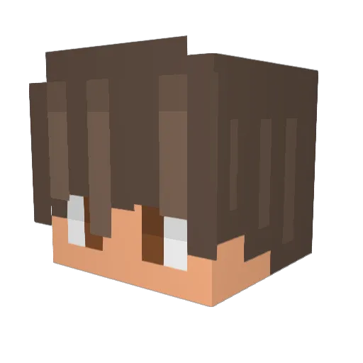 NoskillV Minecraft avatar head, 3D render
