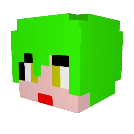 Nosland_ Minecraft avatar head, 3D render