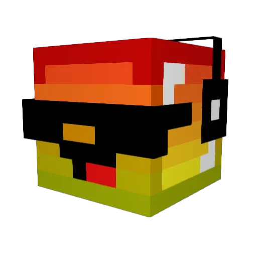 Noso01 Minecraft avatar head, 3D render