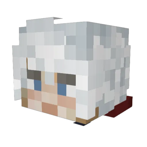Nosofa Minecraft avatar head, 3D render