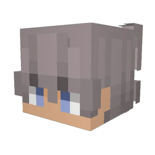 Nosszx Minecraft avatar head, 3D render