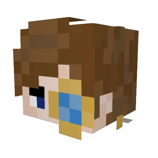 Nost1c Minecraft avatar head, 3D render