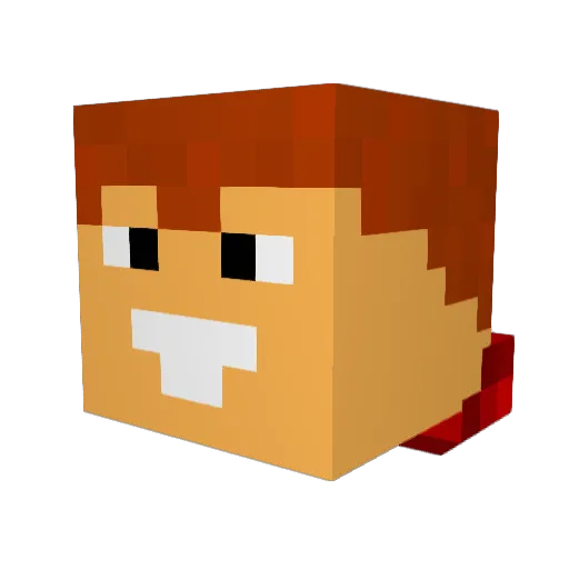 Nostal_27 Minecraft avatar head, 3D render