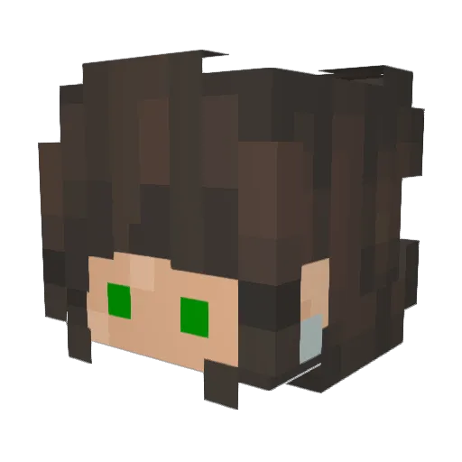 Nostalgicka Minecraft avatar head, 3D render