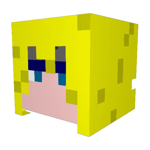 Nostallion Minecraft avatar head, 3D render