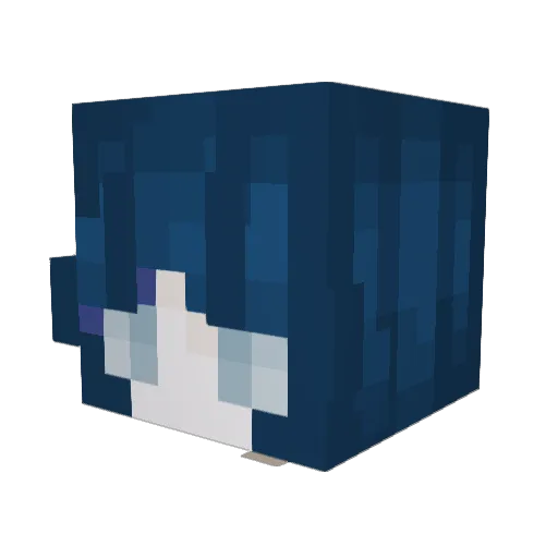 Nostellae Minecraft avatar head, 3D render