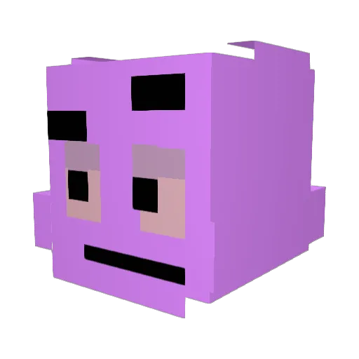 Nostest Minecraft avatar head, 3D render