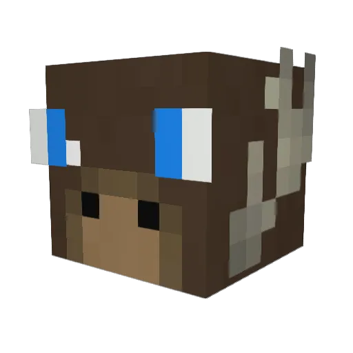 NosyMoose69 Minecraft avatar head, 3D render