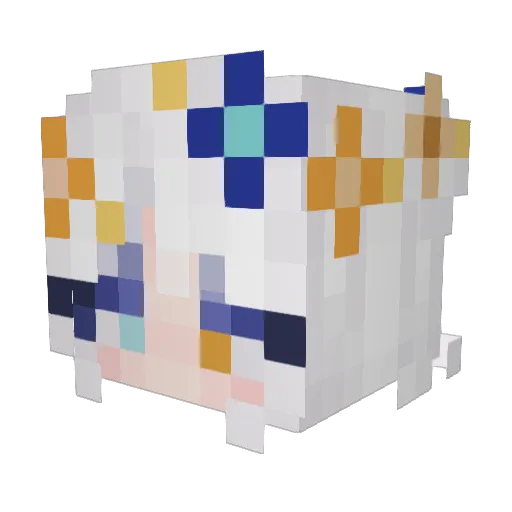 Not0phelia Minecraft avatar head, 3D render