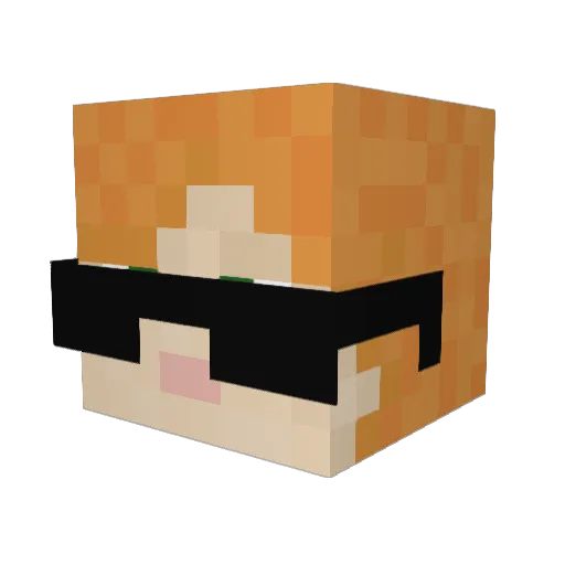 Not4Her Minecraft avatar head, 3D render