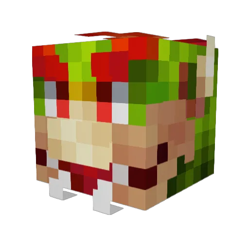 NotABluff Minecraft avatar head, 3D render