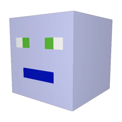 NotABotGame Minecraft avatar head, 3D render