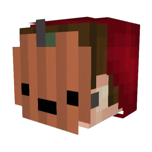 NotAChibi Minecraft avatar head, 3D render