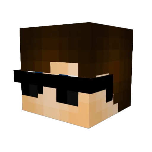 NotACookie Minecraft avatar head, 3D render