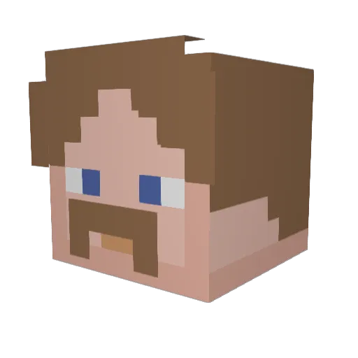 NotAFarmer Minecraft avatar head, 3D render