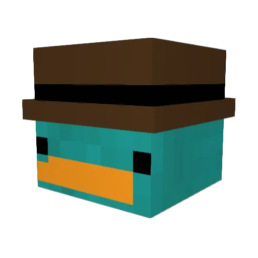 NotAMicrowave Minecraft avatar head, 3D render