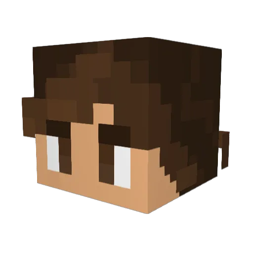 NotAPyro42 Minecraft avatar head, 3D render