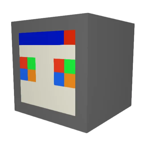 NotARobot86 Minecraft avatar head, 3D render