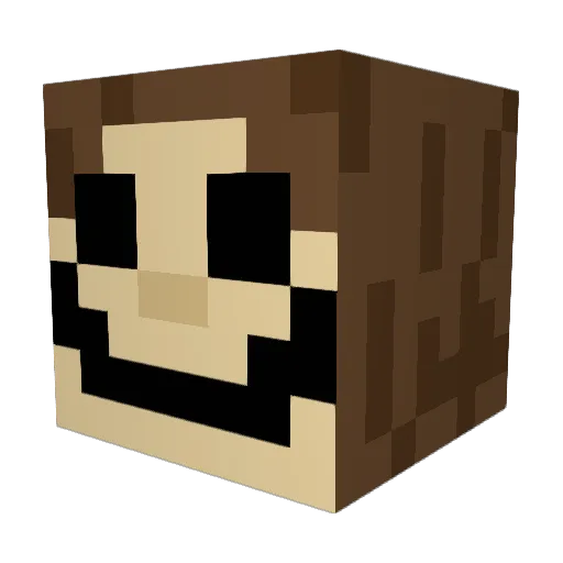 NotATern Minecraft avatar head, 3D render