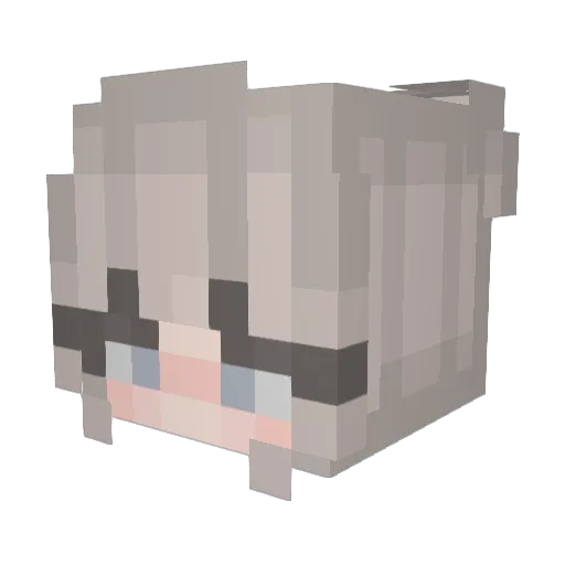 NotAWaoCape Minecraft avatar head, 3D render