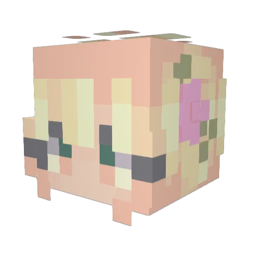 NotActuallyDani_ Minecraft avatar head, 3D render