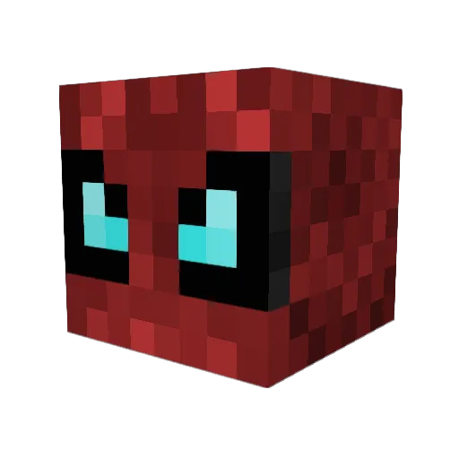 NotAquaza Minecraft avatar head, 3D render