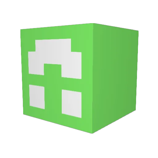 NotArgCharacter Minecraft avatar head, 3D render