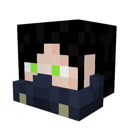 NotAscentGG Minecraft avatar head, 3D render