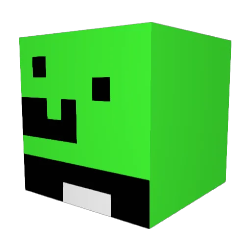 NotAxelAxel Minecraft avatar head, 3D render