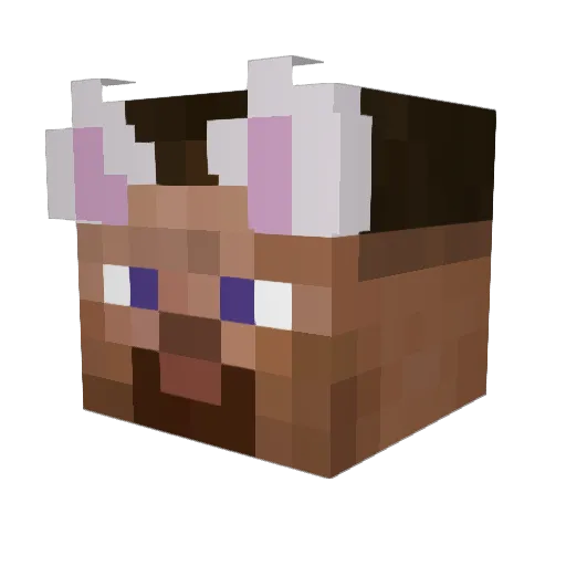NotAzp Minecraft avatar head, 3D render