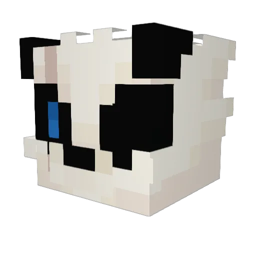 NotBadPanda Minecraft avatar head, 3D render
