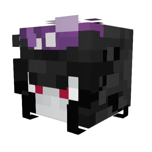 NotBald Minecraft avatar head, 3D render