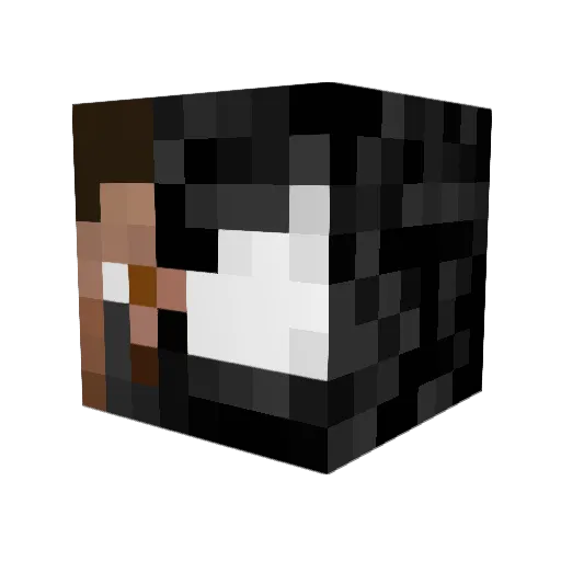 NotBenzo_ Minecraft avatar head, 3D render