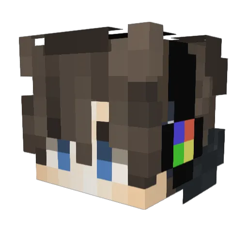NotBloody21 Minecraft avatar head, 3D render