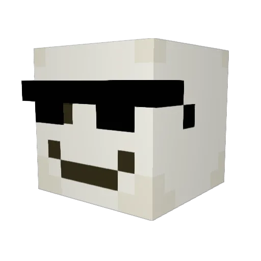 NotBloxcraftYT Minecraft avatar head, 3D render